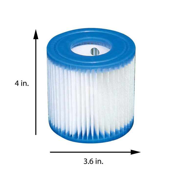 Intex Pool Filter (6 Pack) with Intex 10-Foot Round Above Ground Pool Cover