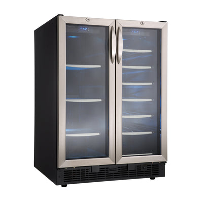 Danby 5.0 Cu. Ft. Beverage Center Soda Bar Mini Fridge Cooler, Stainless Steel