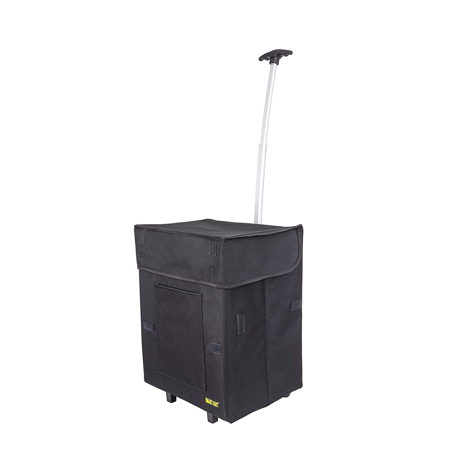 dbest products Bigger Smart Cart Collapsible Rolling Utility Dolly Basket, Black