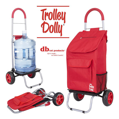 dbest products Bigger Foldable Wagon Collapsible Trolley Dolly, Red (For Parts)