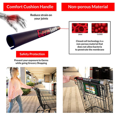 dbest products Germ Gard Contactless Shopping Cart Handle Cover (5pk) (Open Box)