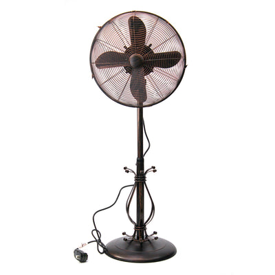 DecoBREEZE Adjustable Oscillating Outdoor Pedestal Fan Prestigious Brown (Used)