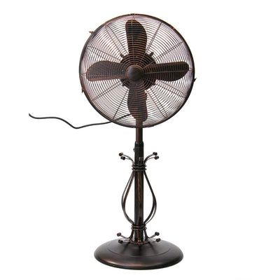 DecoBREEZE Adjustable Oscillating Outdoor Pedestal Fan Prestigious Brown (Used)