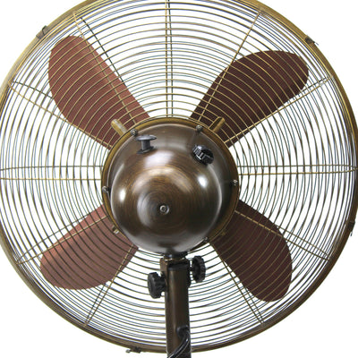 DecoBREEZE Adjustable Oscillating Outdoor Pedestal Fan Prestigious Brown (Used)