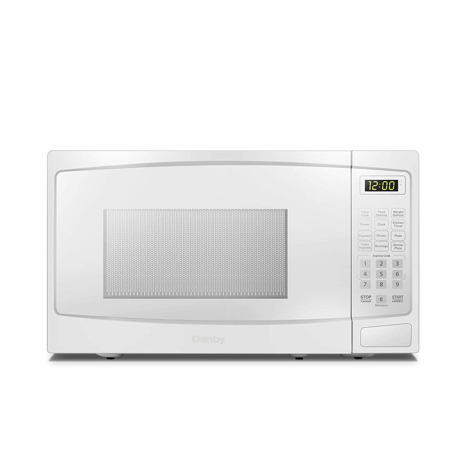 Danby 1000W 1.1 Cubic Feet Convenient User-Friendly Countertop Microwave, White (Refurbished)