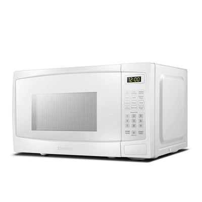 Danby 1000W 1.1 Cubic Feet Convenient User-Friendly Countertop Microwave, White (Refurbished)