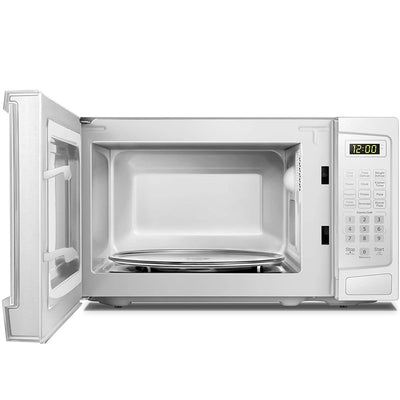 Danby 1000W 1.1 Cubic Feet Convenient User-Friendly Countertop Microwave, White (Refurbished)
