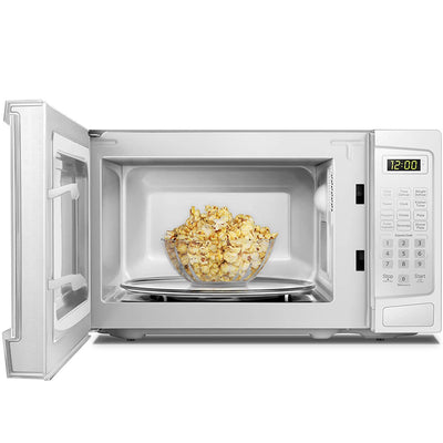 Danby 1000W 1.1 Cubic Feet Convenient User-Friendly Countertop Microwave, White (Refurbished)