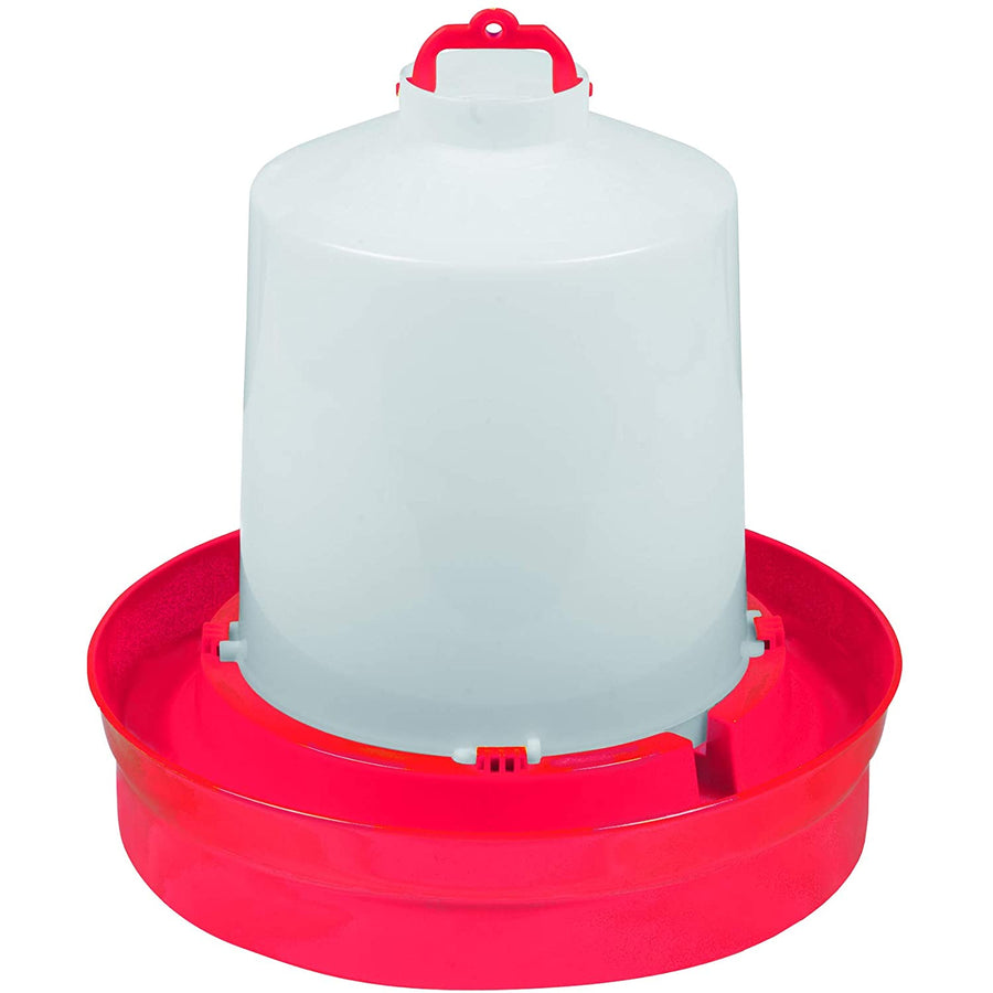 Little Giant Base Poultry Waterer for Chickens & Birds, Red, 2 Gallon (Open Box) - VMInnovations