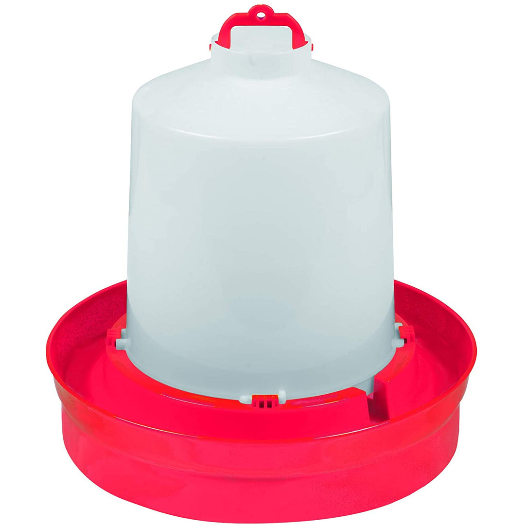 Little Giant DBW2 Deep Base Poultry Waterer for Chickens & Birds, Red, 2 Gallon