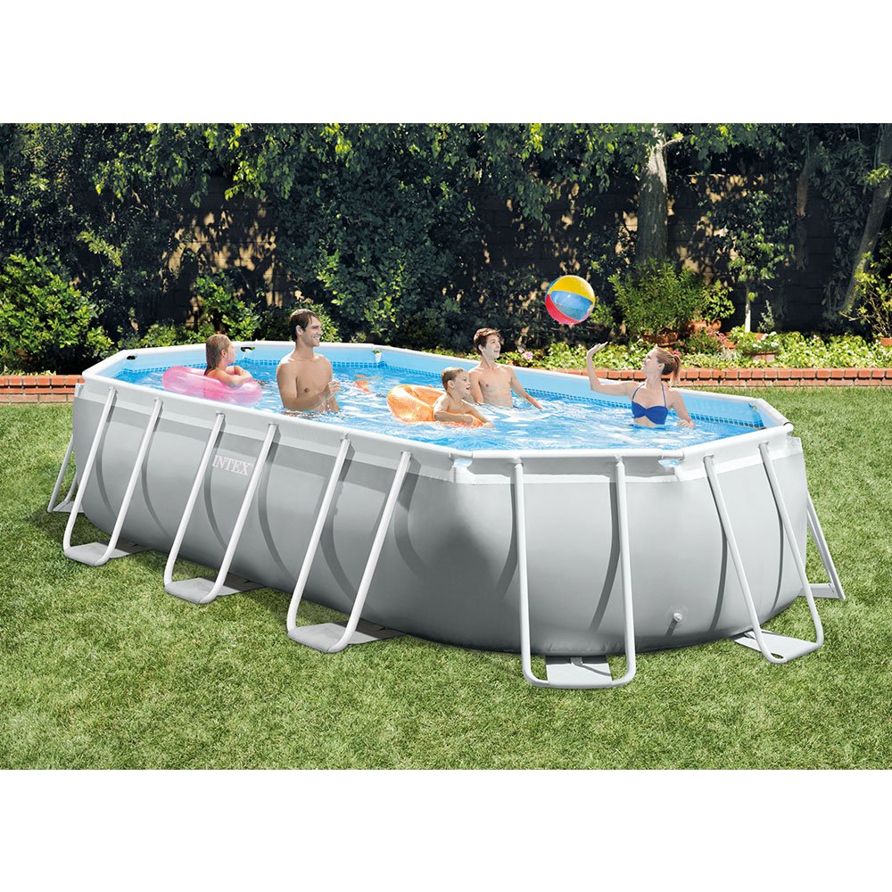 Intex 16.5ft x 9ft 48in Prism Frame Above Ground Swimming Pool Pump Set (2 Pack)