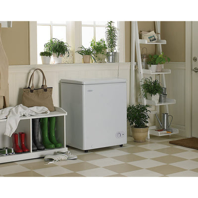 Danby 3.8 Cubic Feet Mini Upright Deep Freezer Storage Chest, White (For Parts)