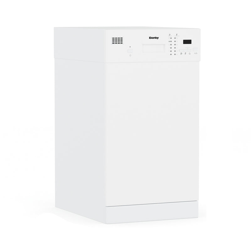 Danby 18 Inch Built In Kitchen Dishwasher with 6 Wash Cycles, White (Damaged)