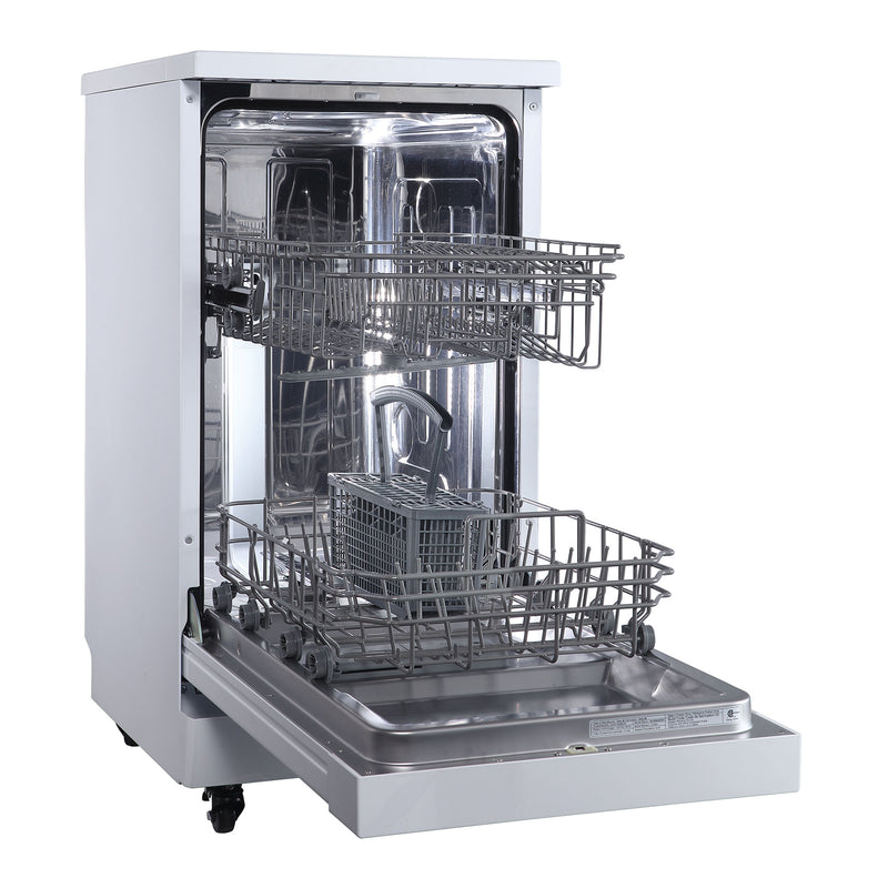 Danby 18 Inch 8 Place Setting 4 Wash Cycle Dishwasher, Crisp White (Open Box)