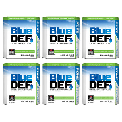 BlueDEF Diesel Exhaust Fluid Synthetic & Deionized Water 2.5 Gallon Jug (6 Pack)