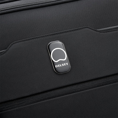 DELSEY Paris 25" Expandable Spinner Upright Hyperglide Luggage Suitcase, Black