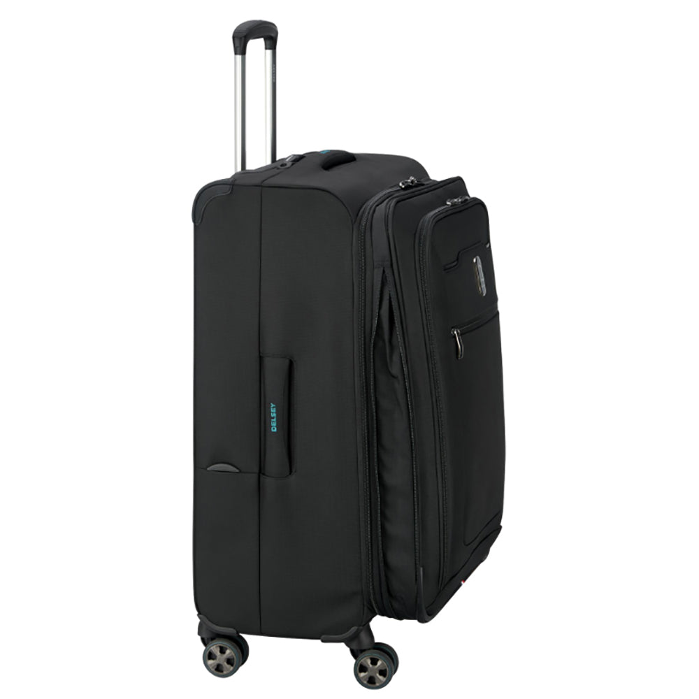 DELSEY Paris 25" Expandable Spinner Upright Hyperglide Luggage Suitcase, Black