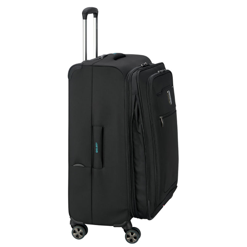 DELSEY Paris 25" Spinner Upright Hyperglide Luggage Suitcase, Black (Used)