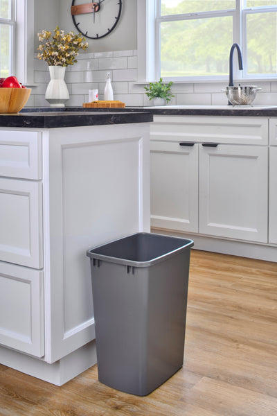 Rev-A-Shelf Polymer Replacement 35 qt. Trash Bin, Gray, 2 Pack, RV-35-13-2