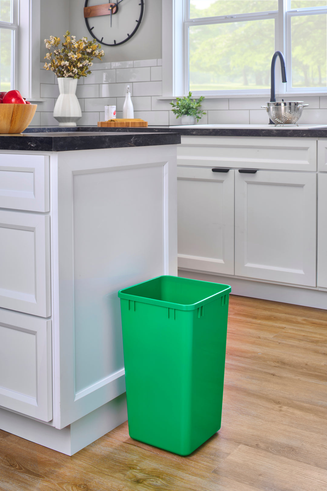 Rev-A-Shelf Polymer Replacement 27 qt. Trash Bin, Green, 2 Pack, RV-1024-19-2 - VMInnovations