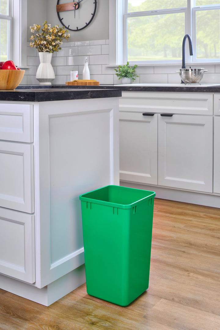 Rev-A-Shelf Polymer Replacement 27 qt. Trash Bin, Green, 2 Pack, RV-1024-19-2 - VMInnovations