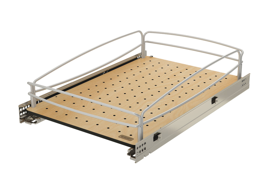 Rev-A-Shelf Solid Bottom Pullout Base Soft-close Cabinet Organizer, 54BK-15SC-1