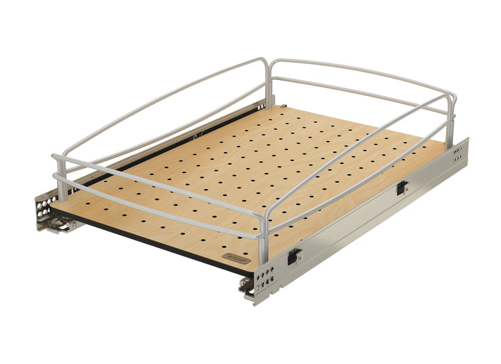 Rev-A-Shelf Solid Bottom Pullout Base Soft-close Cabinet Organizer, 54BK-15SC-1