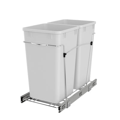 Rev-A-Shelf RV-15KD-11C-S Double 27-Qt Cabinet Pullout Waste Container(Open Box)