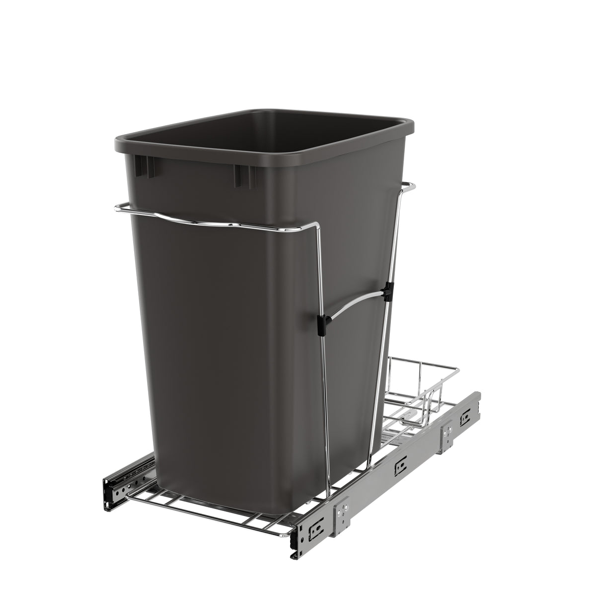 Rev-A-Shelf Single 35 Quart Cabinet Pullout Waste Container, Gray (Open Box)