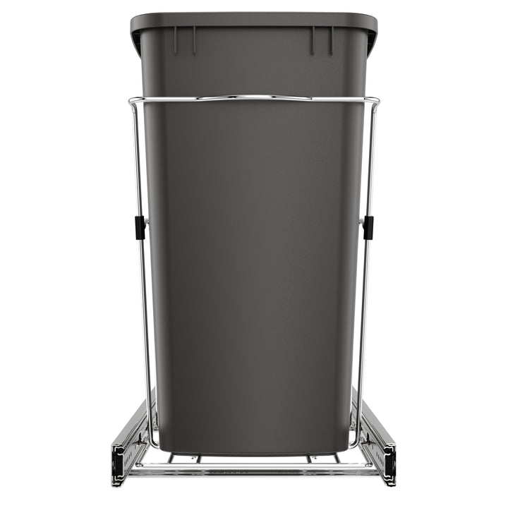 Rev-A-Shelf Pullout Trash Can 35 qt. for Kitchen Cabinets, Gray, RV-12KD-13C-S