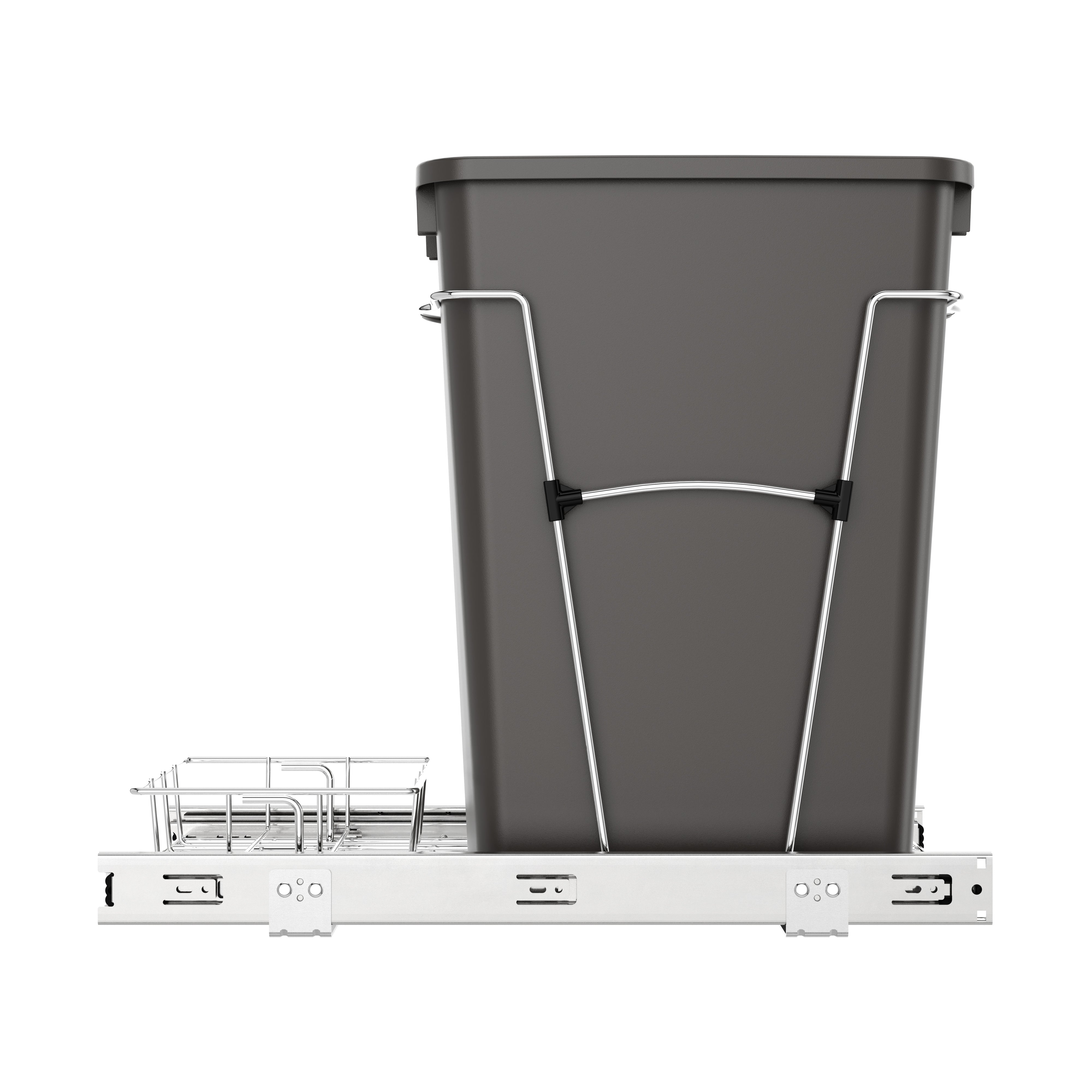 Rev-A-Shelf Single 35 Quart Cabinet Pullout Waste Container, Gray (Open Box)