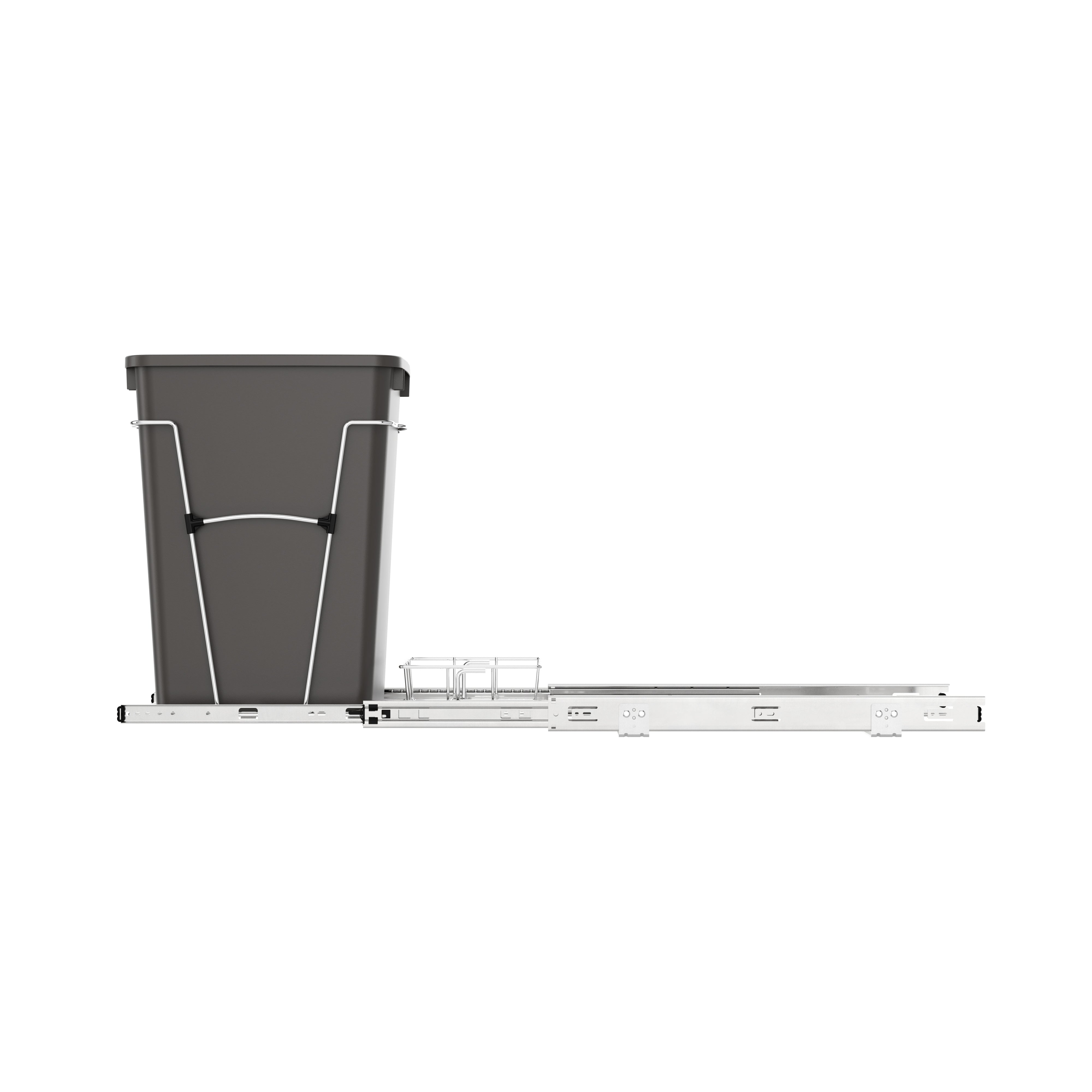 Rev-A-Shelf Single 35 Quart Cabinet Pullout Waste Container, Gray (Open Box)