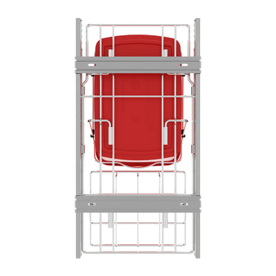 Rev-A-Shelf Pullout Trash Can 35 qt. for Kitchen Cabinets, Red, RV-12KD-16C-S
