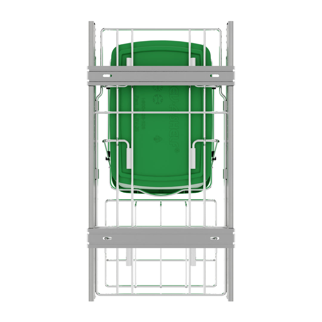 Rev-A-Shelf Pullout Trash Can 35 qt. for Kitchen Cabinets, Green, RV-12KD-19C-S