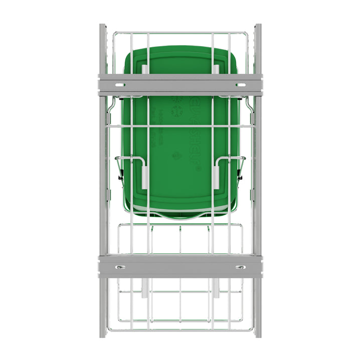 Rev-A-Shelf Pullout Trash Can 35 qt. for Kitchen Cabinets, Green, RV-12KD-19C-S