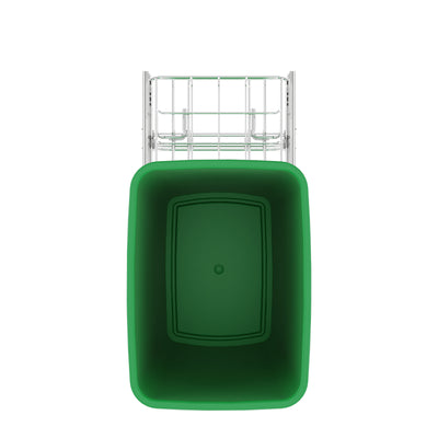 Rev-A-Shelf Pullout Trash Can 35 qt. for Kitchen Cabinets, Green, RV-12KD-19C-S