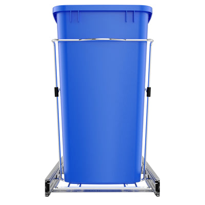 Rev-A-Shelf Pullout Trash Can 35 qt. for Kitchen Cabinets, Blue, RV-12KD-22C-S - VMInnovations