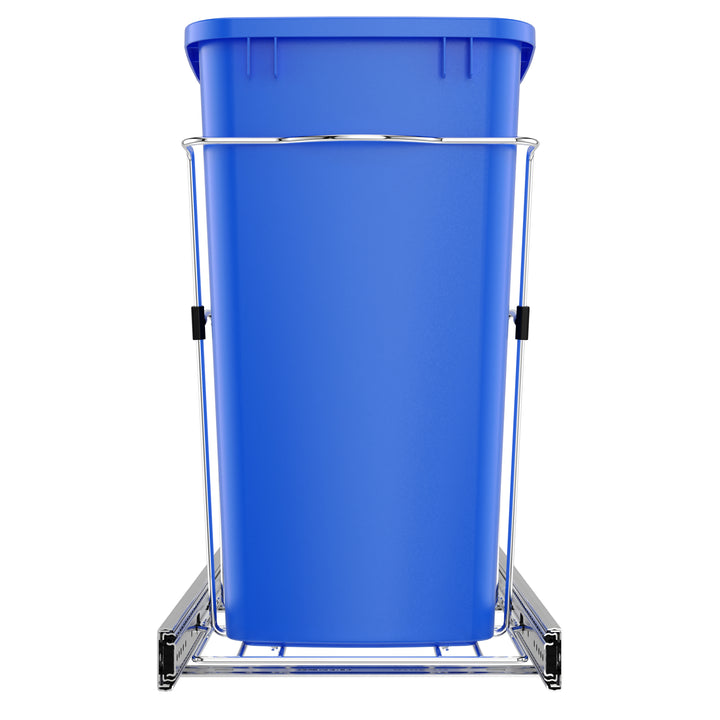 Rev-A-Shelf Pullout Trash Can 35 qt. for Kitchen Cabinets, Blue, RV-12KD-22C-S - VMInnovations