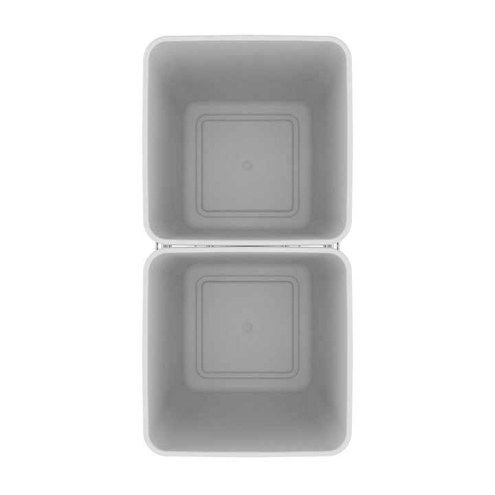 Rev-A-Shelf Double Pullout Trash Cans 27 qt. for Kitchen, White, RV-15KD-11C S