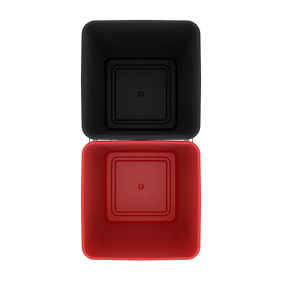 Rev-A-Shelf Double Pullout Trash Can 27 qt. for Kitchen, RedBlk, RV-15KD-1618C-S