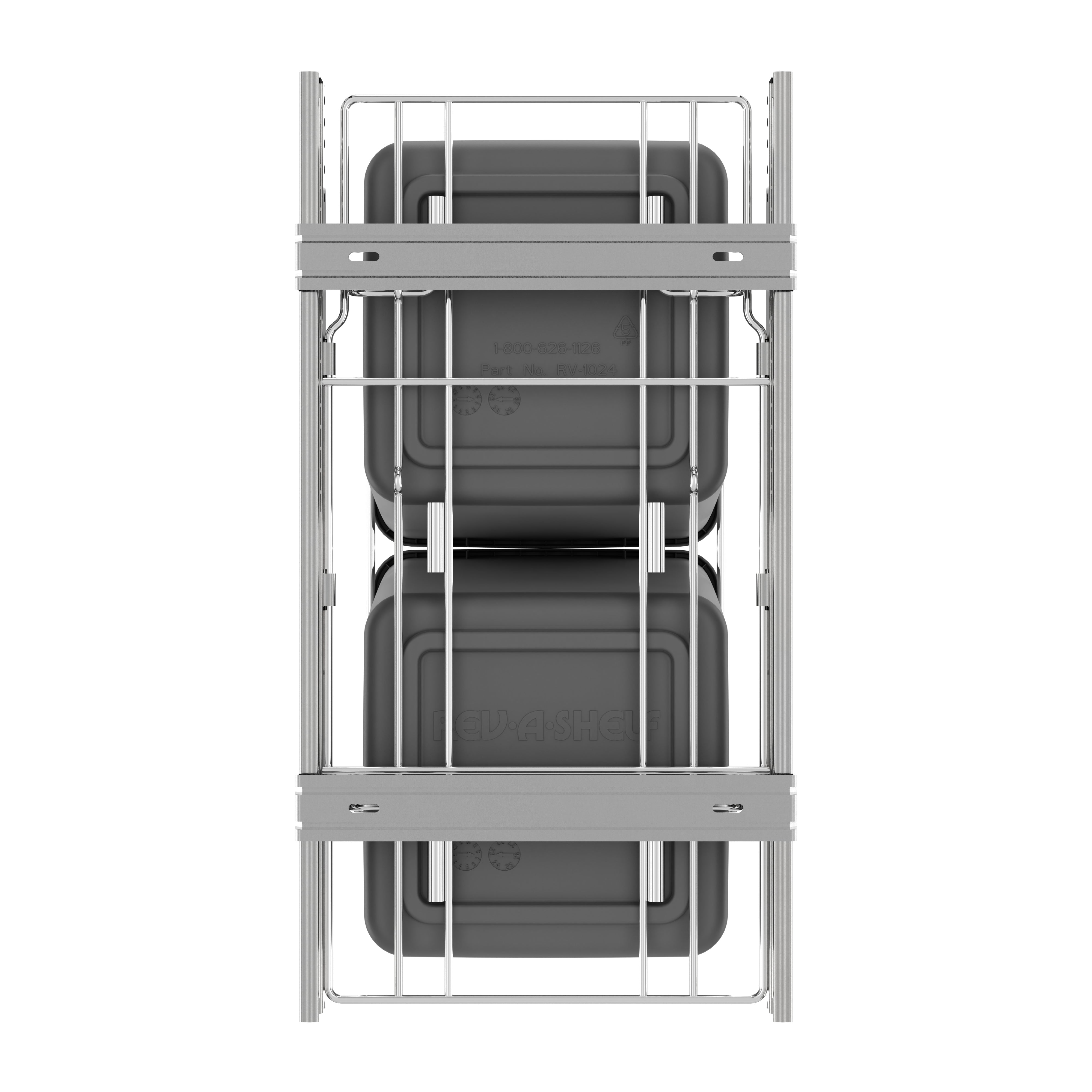 Rev-A-Shelf RV-15KD-17C S Double 27-Qt Cabinet Pullout Waste Container (Used)