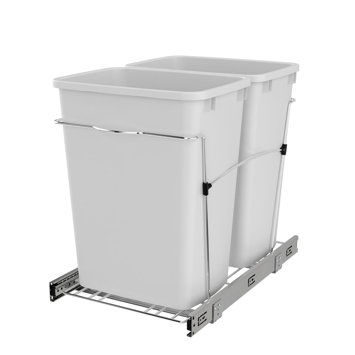 Rev-A-Shelf Sidelines Double 35 Qt Pull Out Trash Waste Containers (Open Box)