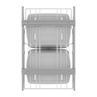 Rev-A-Shelf Sidelines Double 35 Qt Pull Out Trash Waste Containers (Used)