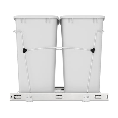 Rev-A-Shelf Sidelines Double 35 Qt Pull Out Trash Waste Containers (Used)