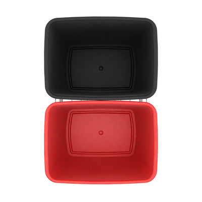 Rev-A-Shelf Double Pullout Trash Can 35 qt. for Kitchen, Red, RV-18KD-1618C-S - VMInnovations