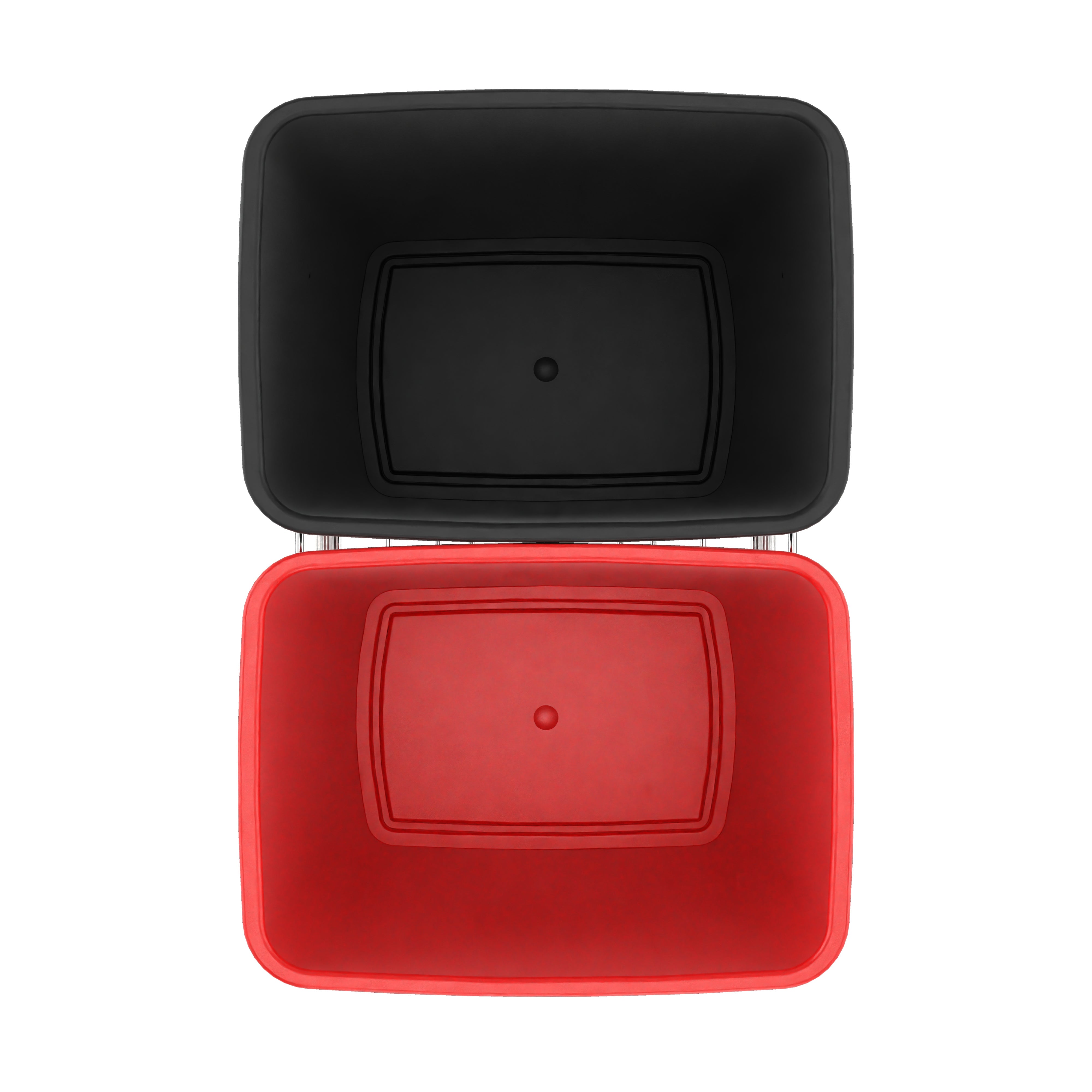 Rev-A-Shelf Double Pullout Trash Can 35 qt. for Kitchen, Red, RV-18KD-1618C-S - VMInnovations