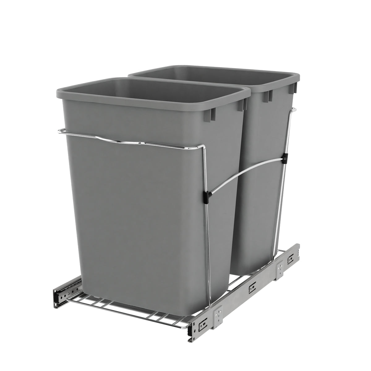 Rev-A-Shelf RV-18KD-17C S Double 35 Qt Pull-Out Waste Bin Containers (Open Box)