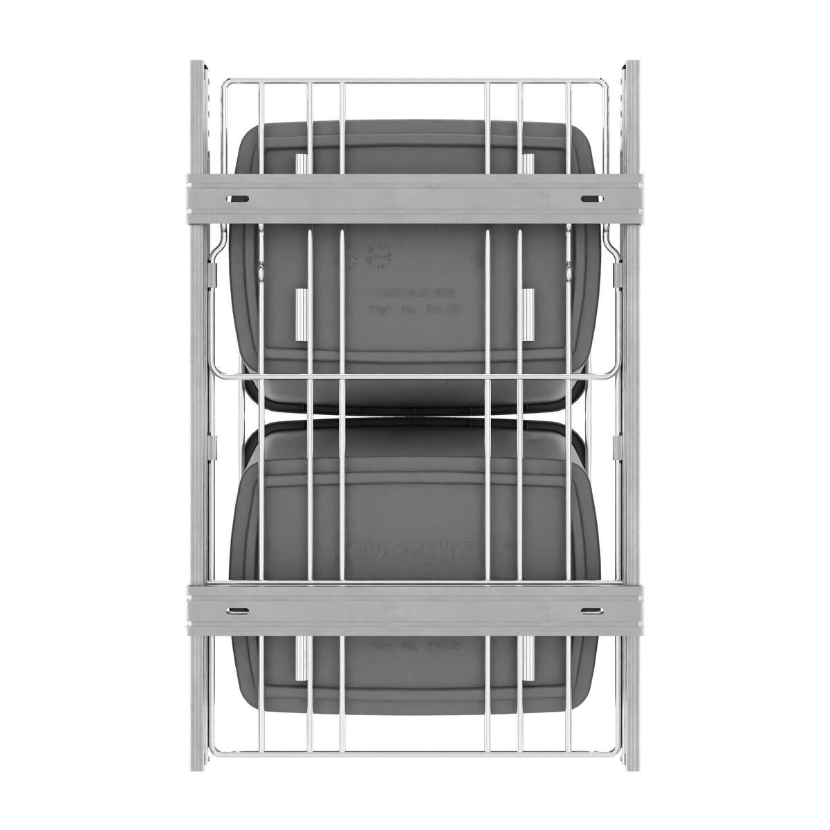 Rev-A-Shelf Double 35-Quart Sliding Pull Out Waste Bin Container (Used)