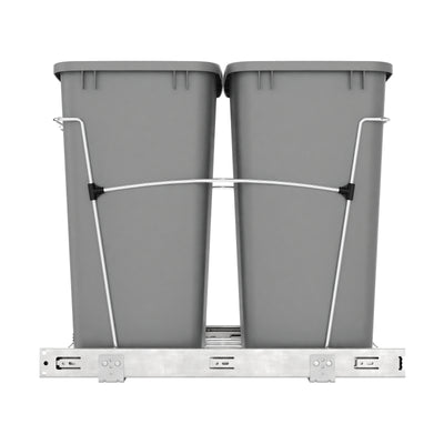 Rev-A-Shelf RV-18KD-17C S Double 35 Qt Pull-Out Waste Bin Containers (Open Box)
