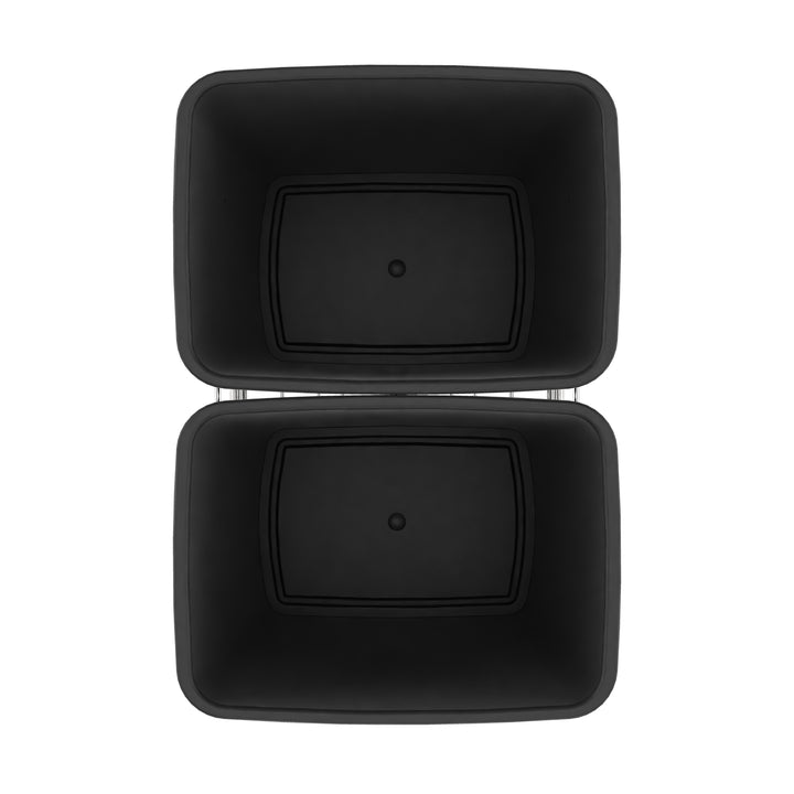Rev-A-Shelf Double Pullout Trash Can 35 qt. for Kitchen, Black, RV-18KD-18C S